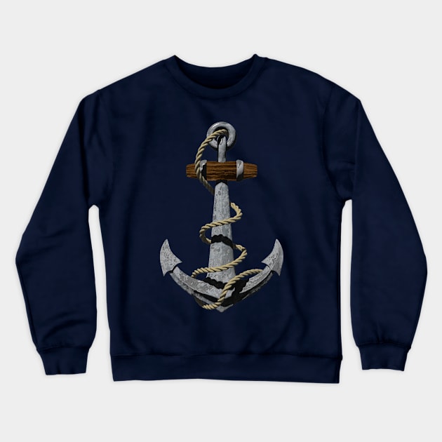 Nautical Anchor Sailing Crewneck Sweatshirt by macdonaldcreativestudios